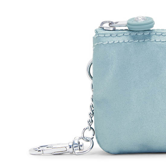 Kipling Creativity Mini Metallic Pouch Keychain Väska Aqua | SE 1116MQ